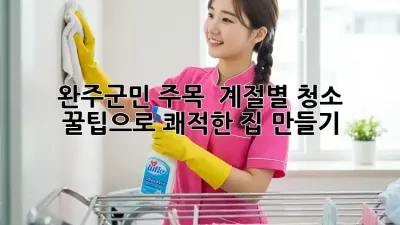 완주군민 주목! ✨ 계절별 청소 꿀팁으로 쾌적한 집 만들기 🏡