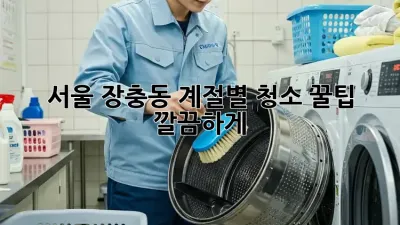 서울 장충동🏠 계절별 청소 꿀팁! ✨ 깔끔하게!